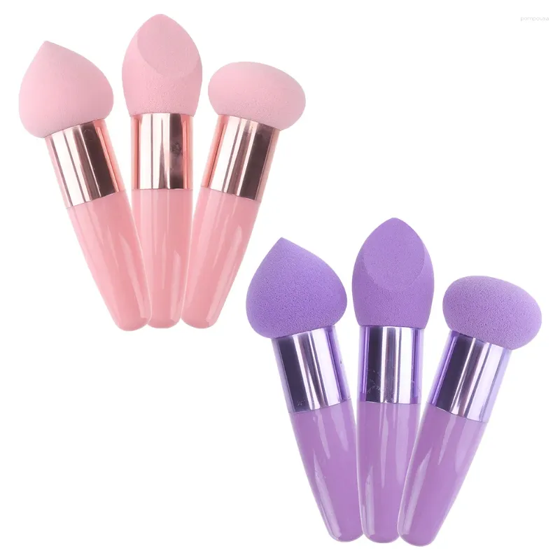 Éponges de maquillage 2 ensembles d'éponges de stylo de beauté avec poignée fournitures outil multifonctionnel émulsion portable