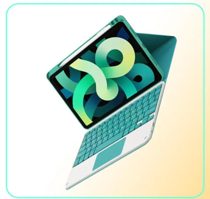 För iPad Air4 109 trådlöst tangentbordfodral Pro11 quotbt tangentbord tygmaterial penna med pekversionfunktion Skicka mus5429781