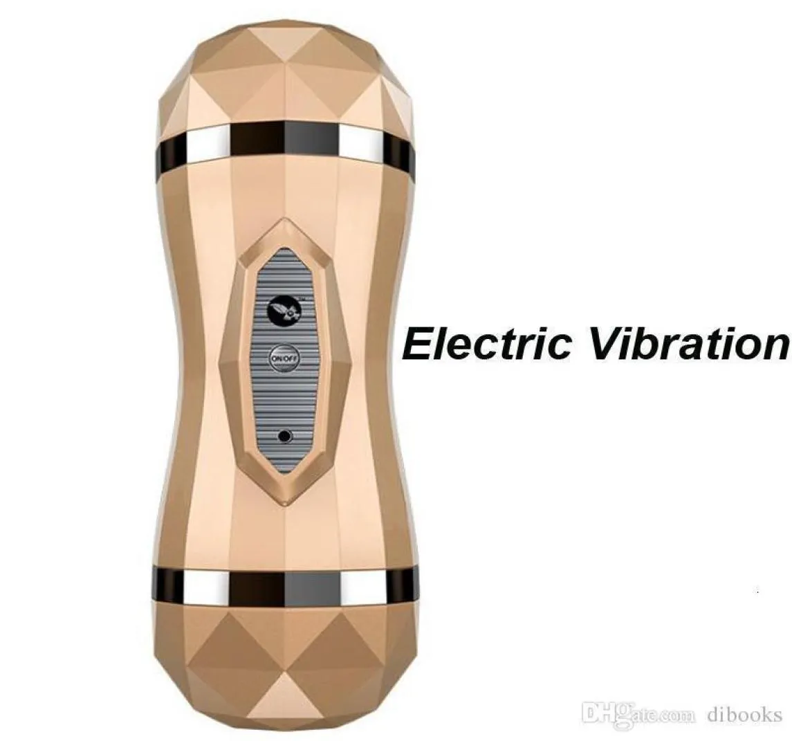 Секс-игрушки для мужчин Мужской мастурбатор Чашка с электрическим звучанием Вибрирующий вибратор Игрушка для мастурбации Плоть Реалистичная вагина рот и вагин8920662