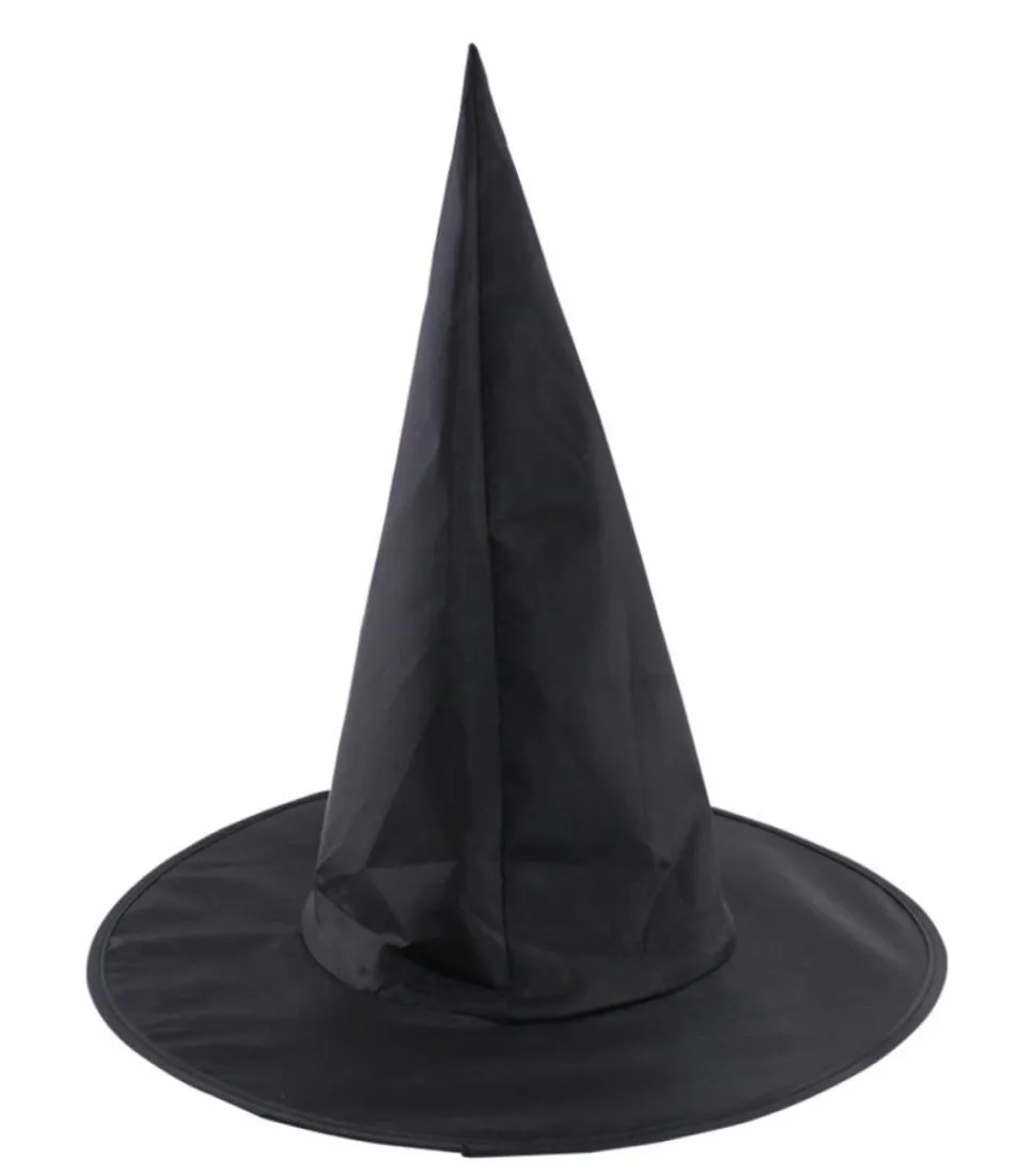 Costumi di Halloween Cappello da strega Mago in maschera Cappello con guglia nera Accessorio per costume da strega Decorazione per feste in maschera JK1909XB8058545