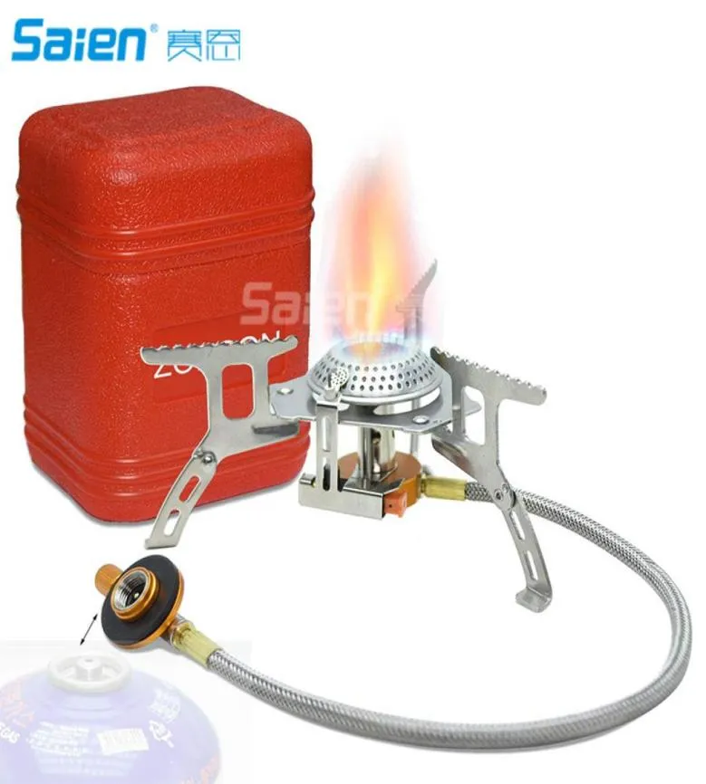 Kamp Sobası Ultralight Portable Mini Açık Sobalar Gaz Burner Butan Propan Piknik Ekipmanları Sırt Çantası 7316518