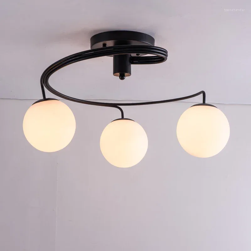 샹들리에 현대 LED 샹들리에 조명 거실 부엌 식당 조명기구 검은 단철 유리 램프 갓 홈 램프 E27 90-240V