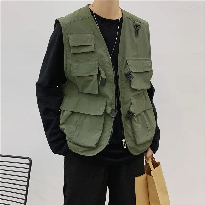 2024 Giubbotti Estivi Maschili Giacca Senza Maniche A Piu Tasca Uomini Gilet Di Carico A Colori Solidi Da 41 96 DHgate