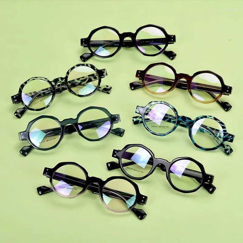 Güneş Gözlüğü Çerçeveleri Betsion Artistik Yuvarlak Gözlükler 2023 Blue Anti-Light Fonksiyon Gözlükleri Erkek Miyopya Optik Reçete Gözü