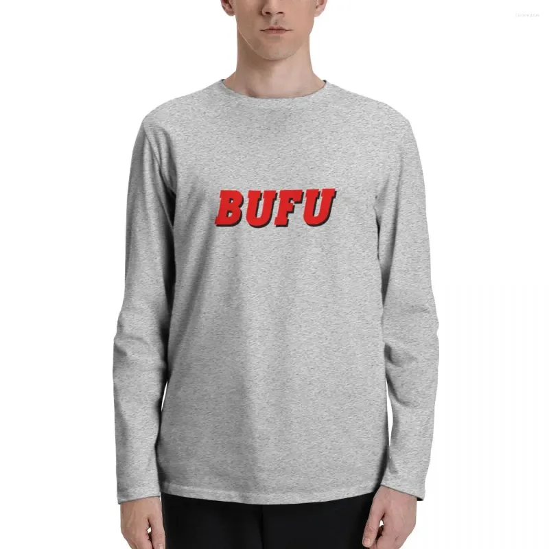 Polos pour hommes Bufu T-shirts à manches longues Anime Man Vêtements T-shirts personnalisés pour hommes coton
