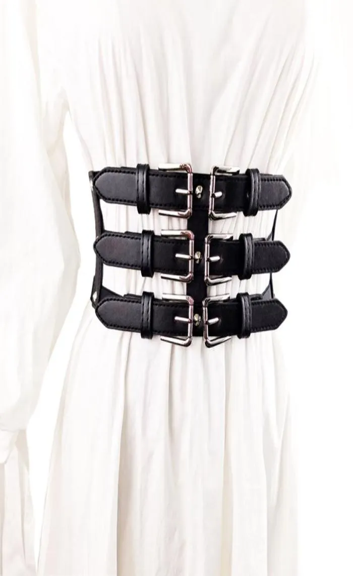 Gürtel Retro Taille Dekor Harness Gürtel Mode Körper Kette Schwarz Goth Einstellbare Schmuck für Frauen und Mädchen8386280