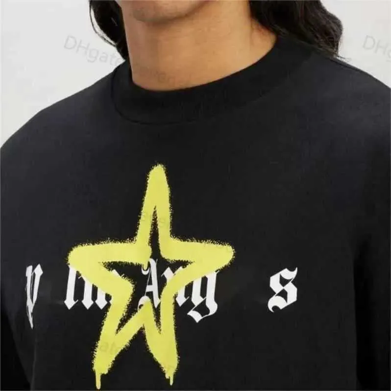 T-shirts pour hommes de créateurs T-shirt Palms Angels City Designer Limited Jet d'encre Graffiti Lettre Impression Voilier pour hommes Vêtements décontractés à manches courtes cf20