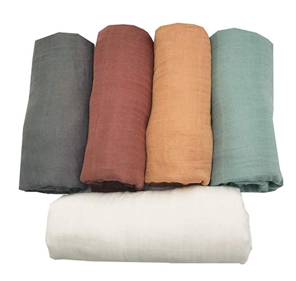 70 bambu bomullsblöja svängande muslin filtar kvalitet bättre än bomulls baby multiuse filt spädbarn wrap y201009 2012 y26824458