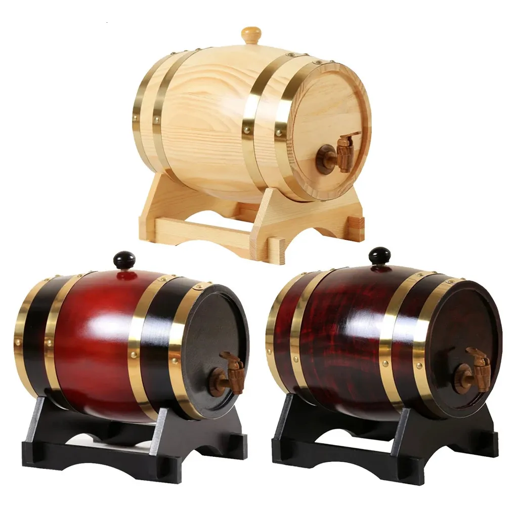 3L1.5L OAK WINE BARREL STORAGE KEG STORAGE BREWAGE for LIQUOR EL 231228