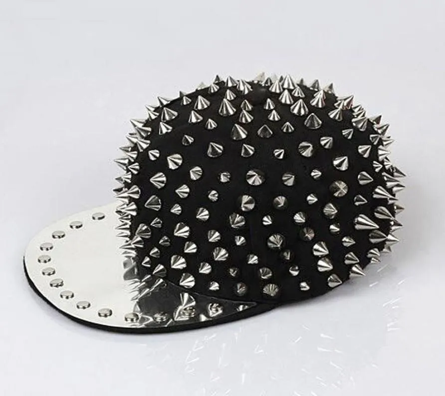 Wysokiej jakości Hip Hop Caps Hats Punk Hat Bigbang Osobowość Jazz Snapback Cap Men Men Kobiety Studs Studs Nicet Hat Punk Styl 2010195023670