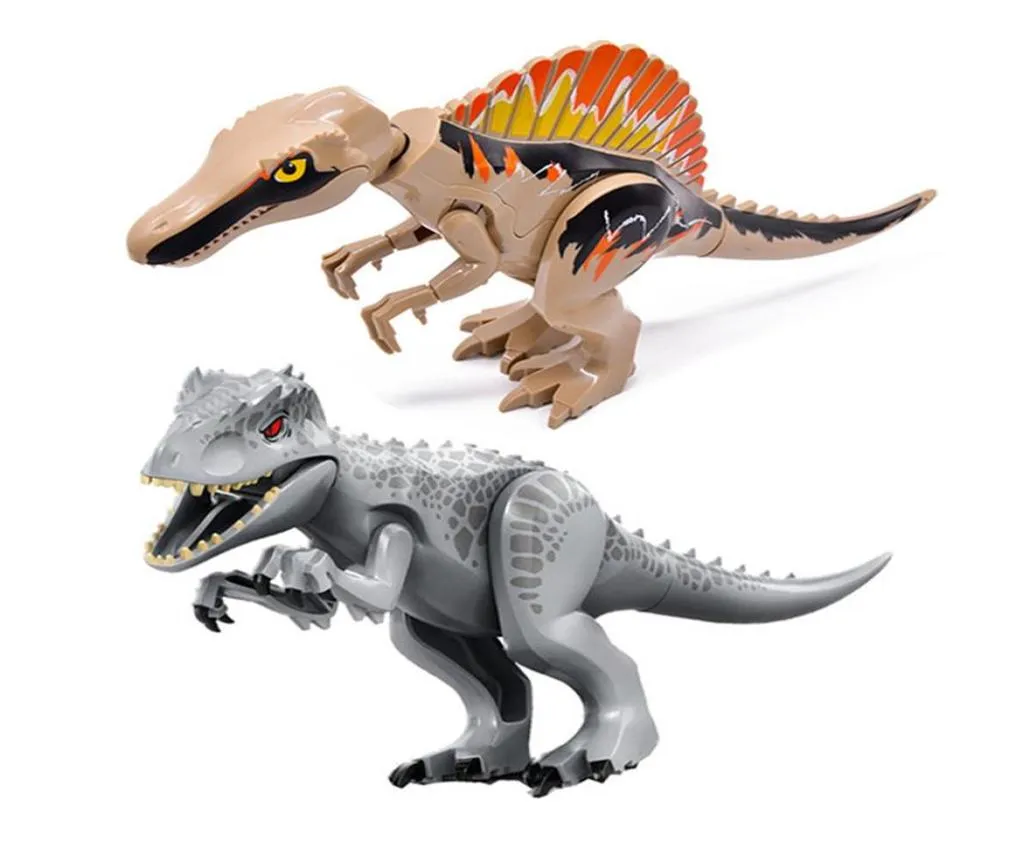 Jurassic Dinosaur World Park Spinosaurus Indominus Rex Tyrannosaurus Rex Dino Building Blocks Bricks Toys Creator Animals290G8266526 Högsta version.