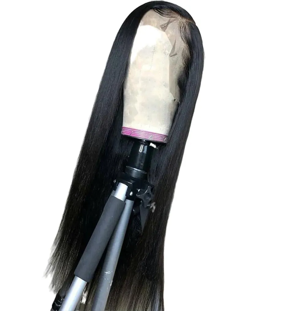 Brazilian 100 Real Human Hair Wigs 13x4 Remy Straight Lace Front Human For Black Women 28 Inch Wig 1506041273