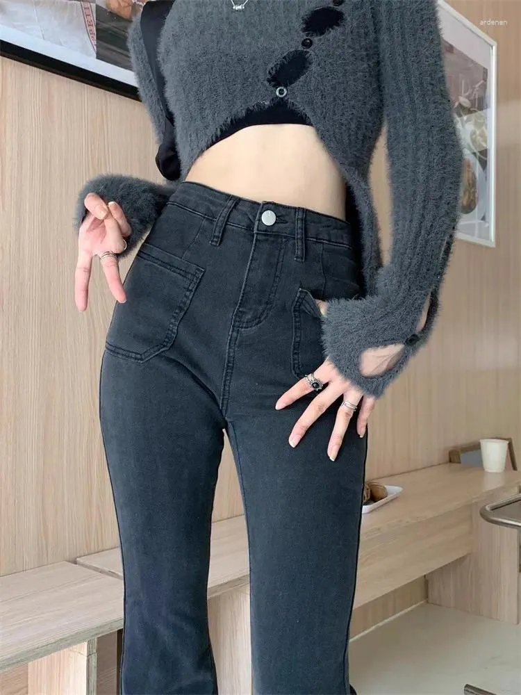 Kvinnors jeans för kvinnor vintage kläder streetwear kvinnors byxor långa byxor harajuku jean femme