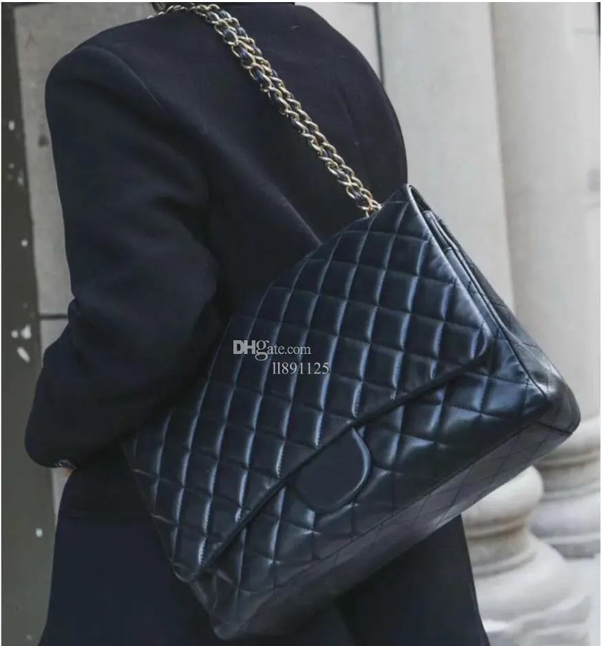7A super Designer bag Classic Maxi Flap Bag Fashion women bags Leather chain Shoulder Bags Cowhide Lambskin Black Cross body Purse Quilted handbags free shipping