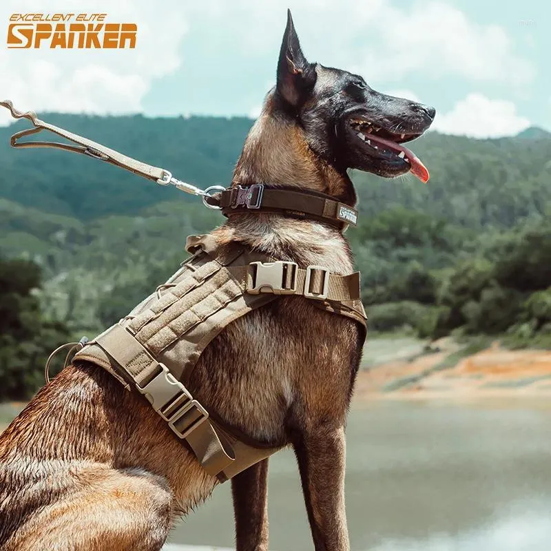 Vestuário para cães EXCELENTE ELITE SPANKER Pet Harness K9 Treinamento Colete Combate Trabalho / Corrida Ajustável