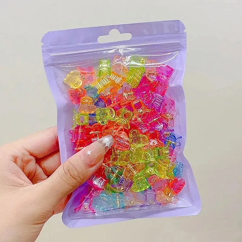 Hårtillbehör 50st/Lot Cartoon Fruit Grab Children Claw Bangs Clip Sweet Baby Gripper Broken Small Diy Girls Head Dress