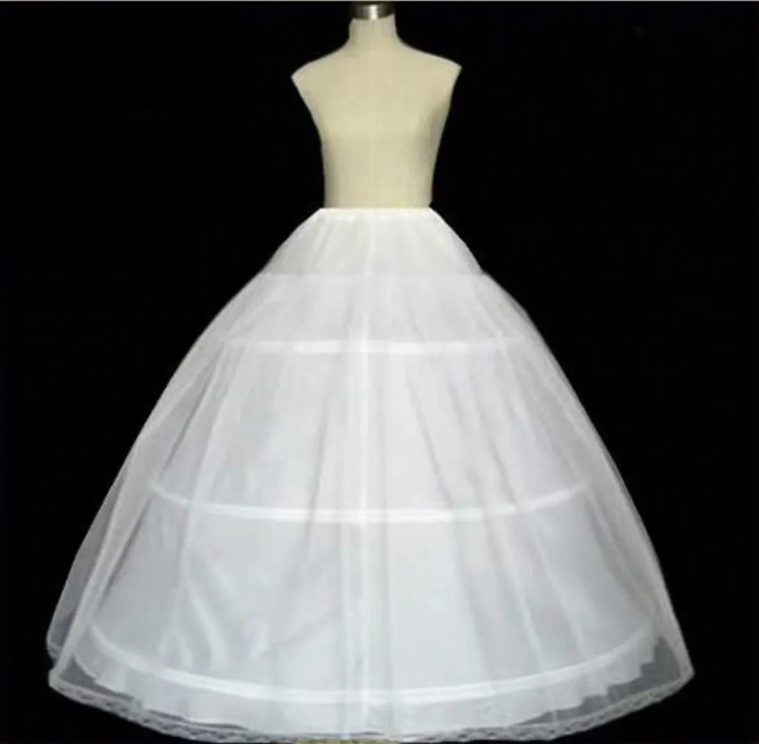 Women 3 Hoops Bridal Petticoats For Ball Gown Underskirt Bride Wedding Dress Skirt Lining Elastic Waist Crinoline Skirt Adjustable4285510