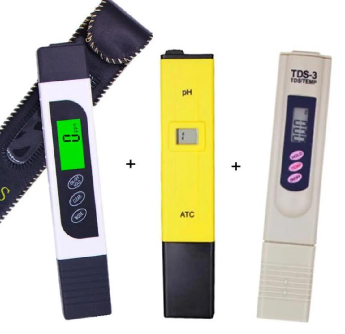 Ny LCD -display EC TDS -mätare med bakgrundsbelysning PH -testare ATC TDS Monitor PPM Stick Water Purity Water Quality Test4345332