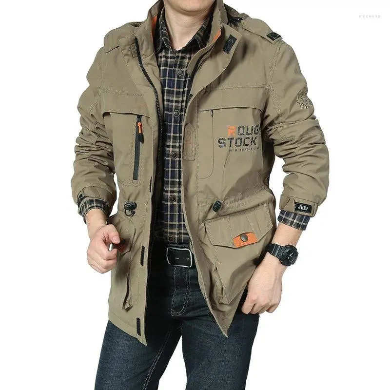 Hommes S Vestes Printemps Automne À Capuche Col Roulé Solide Lettre Impression Poche À Manches Longues Cardigan Manteaux Lâche Mode Casual Tops