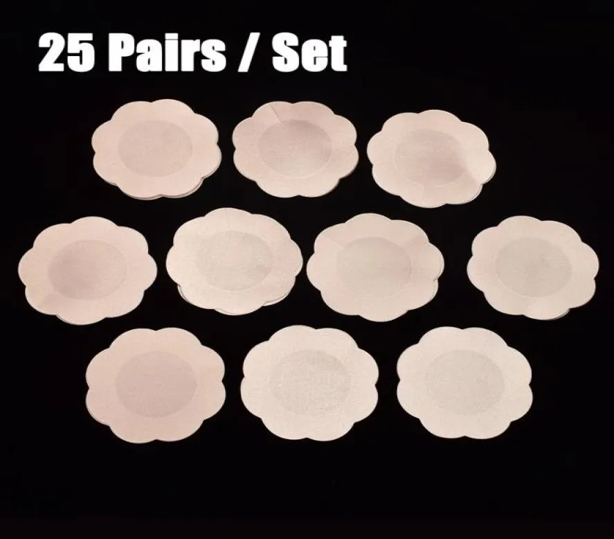 25pairs Bag Flower Adhesive Nipple Covers Pads Body Breasts Stickers Disponibla mjölkpasta Anti tömde bröstpasta Bra9909839