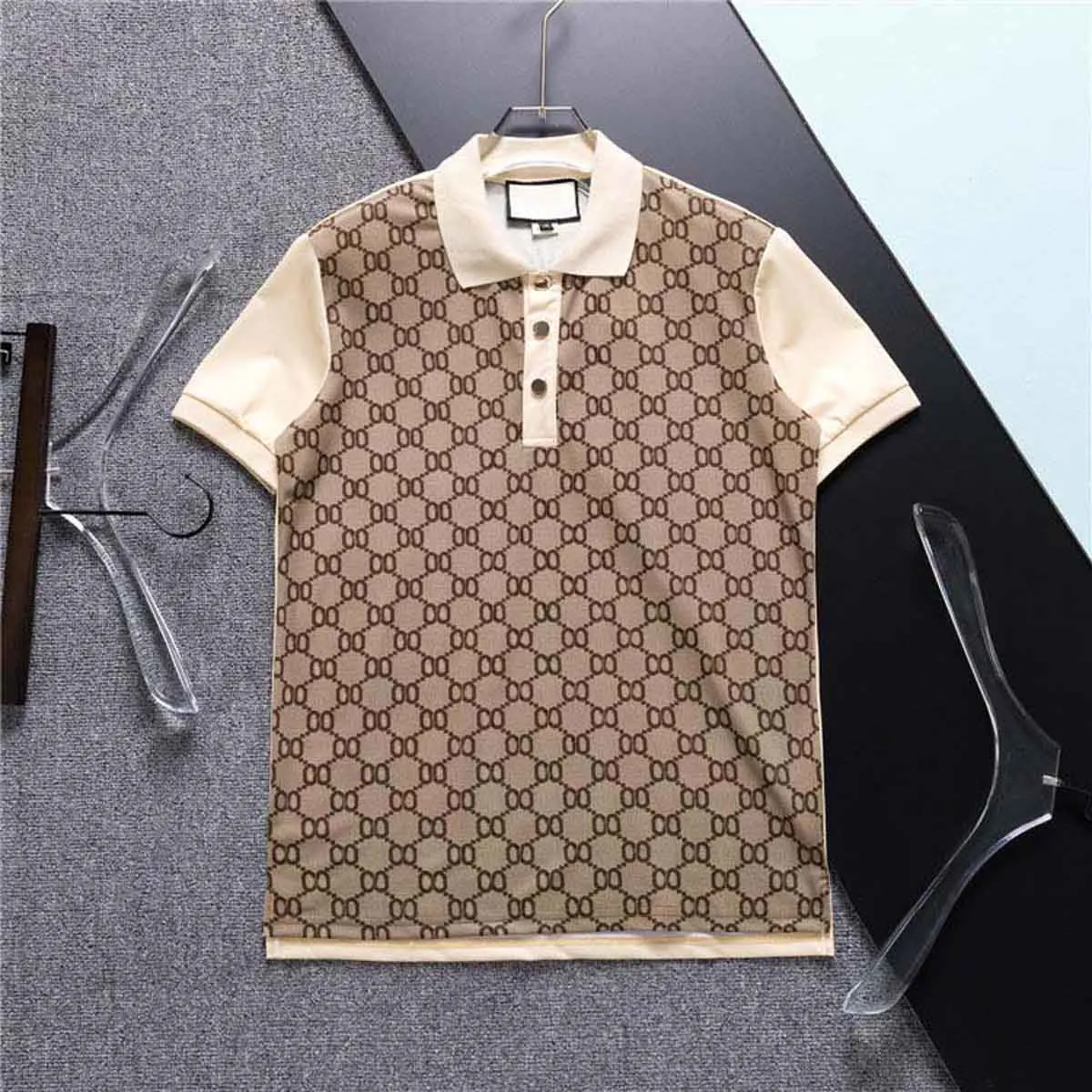 24 Heren poloshirts designer T-shirt High Street borduurwerk effen revers polo's kousenband bedrukking topkwaliteit katoenen kleding tees polo's plus size badge decoratie