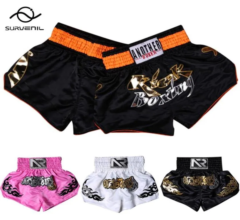 Pantalones cortos de Kickboxing para adultos, ropa de lucha corta Mauy Thai para hombres y mujeres, ropa de MMA Bjj Fighting Sanda, uniforme de entrenamiento de boxeo 2206018381878