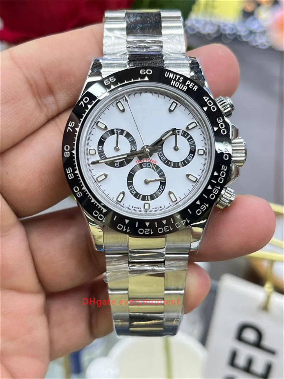 ZF Factory Super Edition Men's Watches 116500 40mm ETA7750ムーブメントオートマチックメカニカルウォッチ904Lセラミックナイトライトディープ防水タイマー腕時計-34