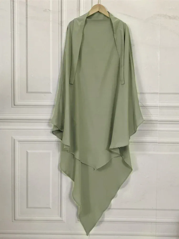 Vêtements ethniques Long Khimar Ramdan Eid Musulman Modeste Hijab Foulard Femmes Une Pièce Écharpe Islamique Hijabs Musulman Prière Vêtement
