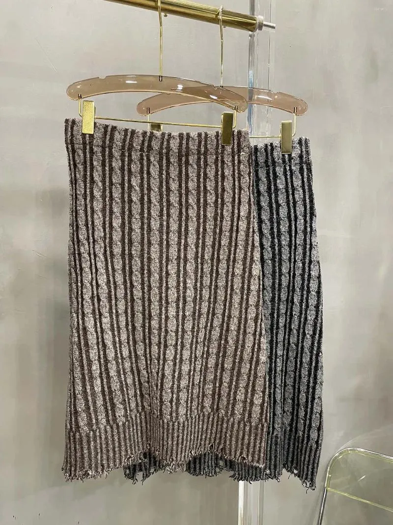 Faldas 2024 falda de rayas verticales informal Sexy a la moda para mujer 1220