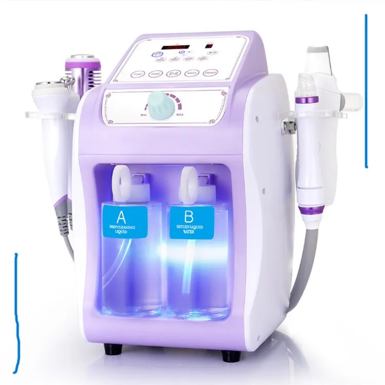 6 I 1 Microdermabrasion Machine Skin Rejuvenation Ansiktsrengöring av syre Jet Pel Beauty Machine