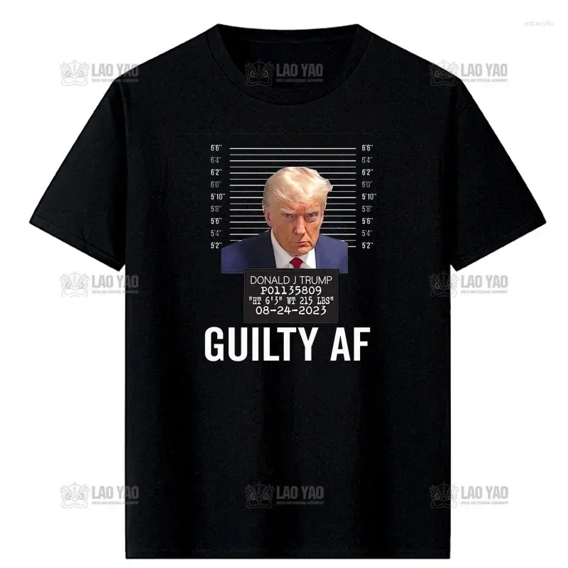 Men's T Shirts Guilty MugS Printed T-shirt My President Mug S Tshirt Man Summer Classic Streetwear Loose Tops