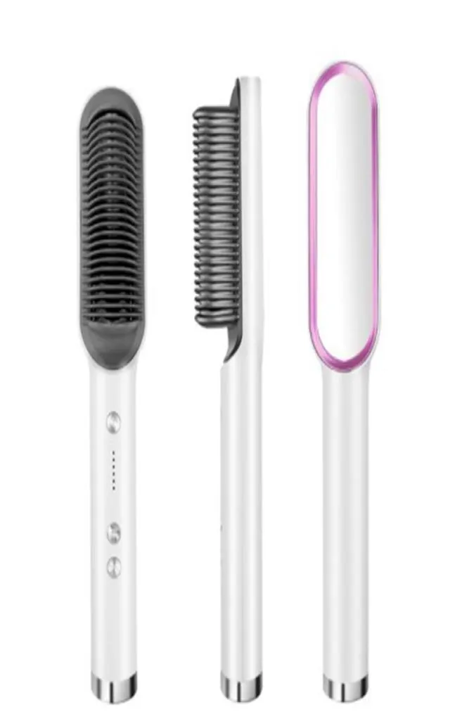 Epacket Electric Splint Hair Straighteners Comb Hair Styling Straight Curling Dualpurpose Bangs Iron7833684