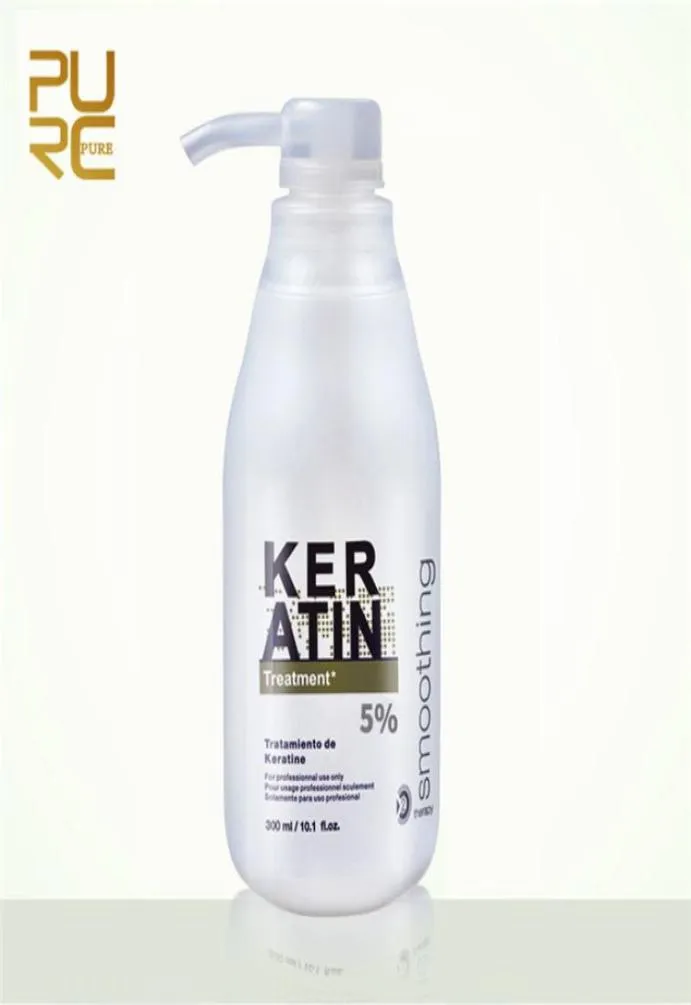 PURE Keratin Hair Repair Treatment Formalin 5 Professional Curly Hair Straightener Hairs Extension Shiny Scalp Treatments2550782