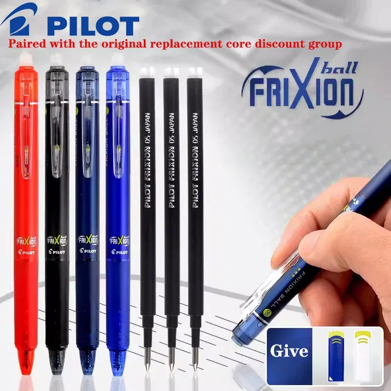 Pilot Frixion Pen Erasable Gel Pen Set 0,5/0,7 mm Originalutbytbar påfyllning Japansk brevpapper Kontorsskola Skrivtillbehör 231229