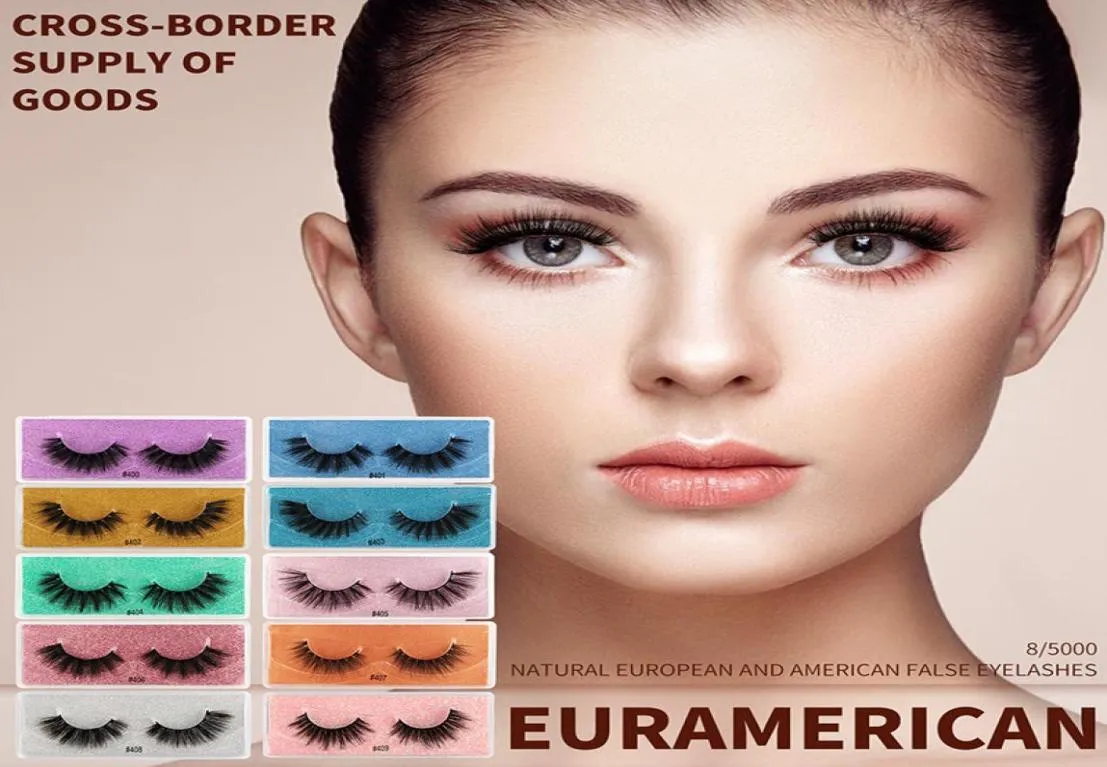 Extensions de faux cils naturels épais 3D frisant la lumière désordonnée douce vive réutilisable multicouches faits à la main faux cils yeux maquillage 3449248