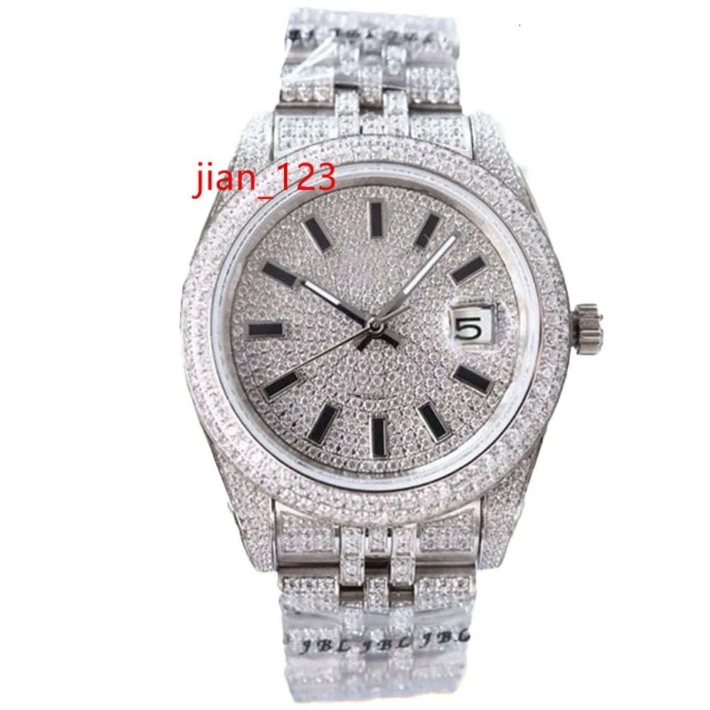 Montre de luxe bling moissanite diamant glacé montre designer montre pour hommes montres de haute qualité montre mouvement automatique montres Montre de luxe