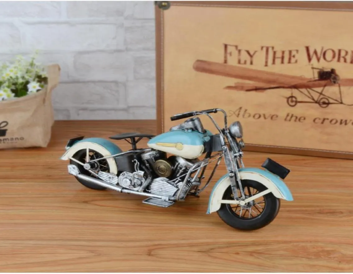 Vintage Style Classic Iron Diecast Motorcykelmodellbilar Big Size Personlig och original Dekoration Gift Collection1578553