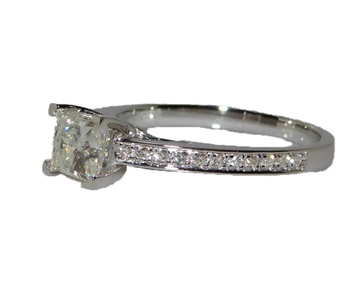 925 Silber Ringe für Frauen Schmuck schlichtes Design quadratisch Braut Hochzeit Verlobungsring2144705
