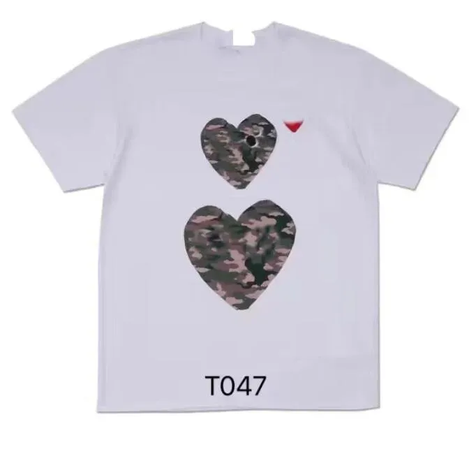 Jouer t-shirts mens pour femmes fashion rouge play coeur t-shirts Stripe graphiques t-shirts Designer tshirts haïkyuu shirts d'été jouer des chemises de couple de tendance de marque 2509