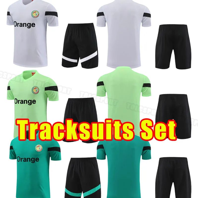 Värld 2023 2024 Senegal Soccer Tracksuits Football Mane Koulibaly Gueye Kouyate Sarr Maillot de Foot Football Uniforms Cup Short Sleeve Tracksuit Pants