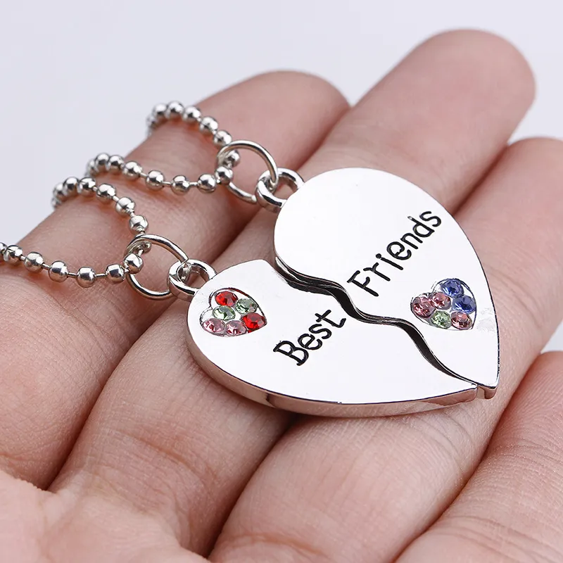 Collana Amicizia BFF Con Ciondolo Cuore Che Si Divide, In Lega Dorata, Regalo Per Migliore Amica - 6