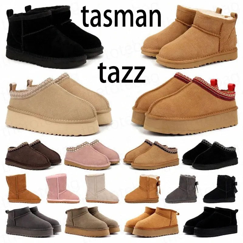 Boots Slippers Tasman Ultra Platform Women Suede Womens Snow Winter Warm Wool Shoes Bootes Fur Sheepskin Ankel Booties