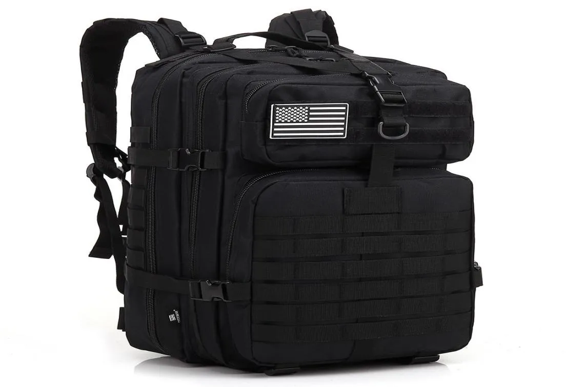 Army ryggsäckar Taktisk väska Runcksacl Packs 45L Assault Påsar Utomhus 3P EDC Molle Pack för vandring Picknick Jogging Play Camping HU5248691