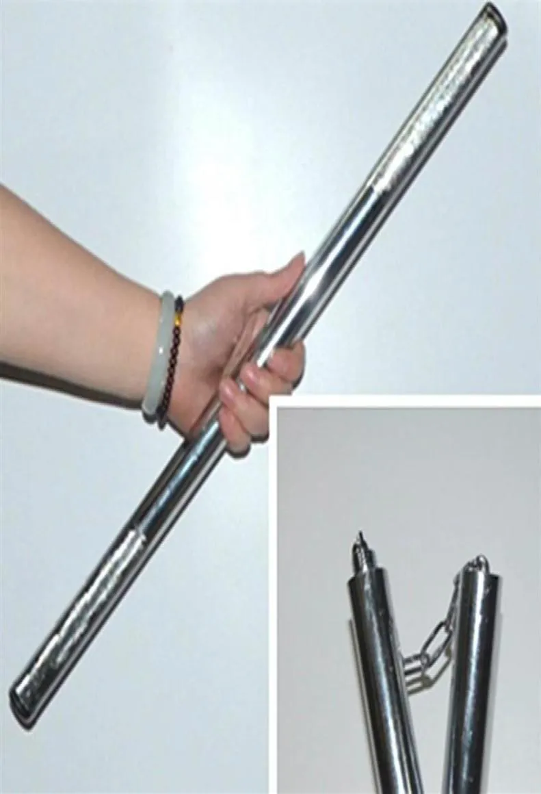 2022 Topselling Martial Arts Stick Silvery Nunchakus 2 w 1 Połączony rzeźbia smok stal nierdzewna Nunchucks Selfdefense Nonli1335776