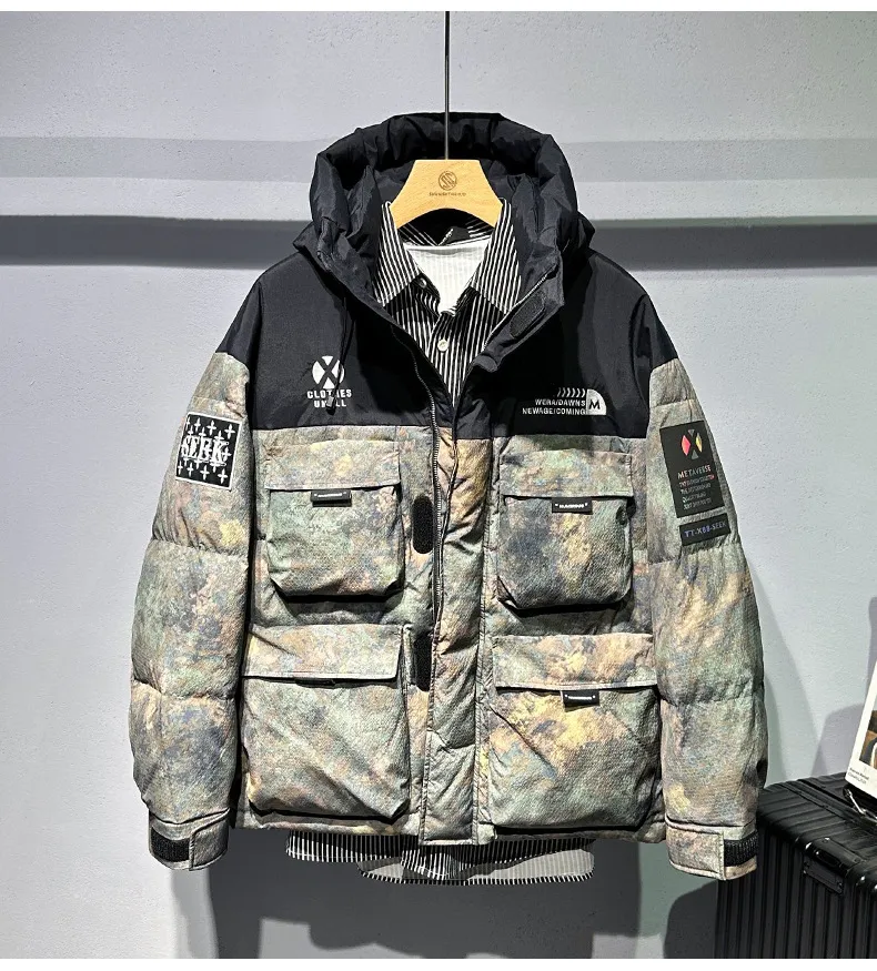 Ropa De Trabajo Japonesa Con Estampado De Camuflaje Y Capucha De