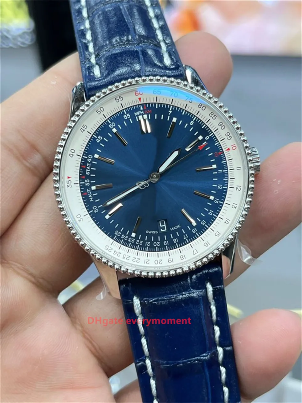 GF Factory Men's Watches Aviation Aviation Chronology Series A17326161C1P4 42MM 2824 Movement Automatic Mechanical Watch Blue Dial 904L Luminouswatches-E5