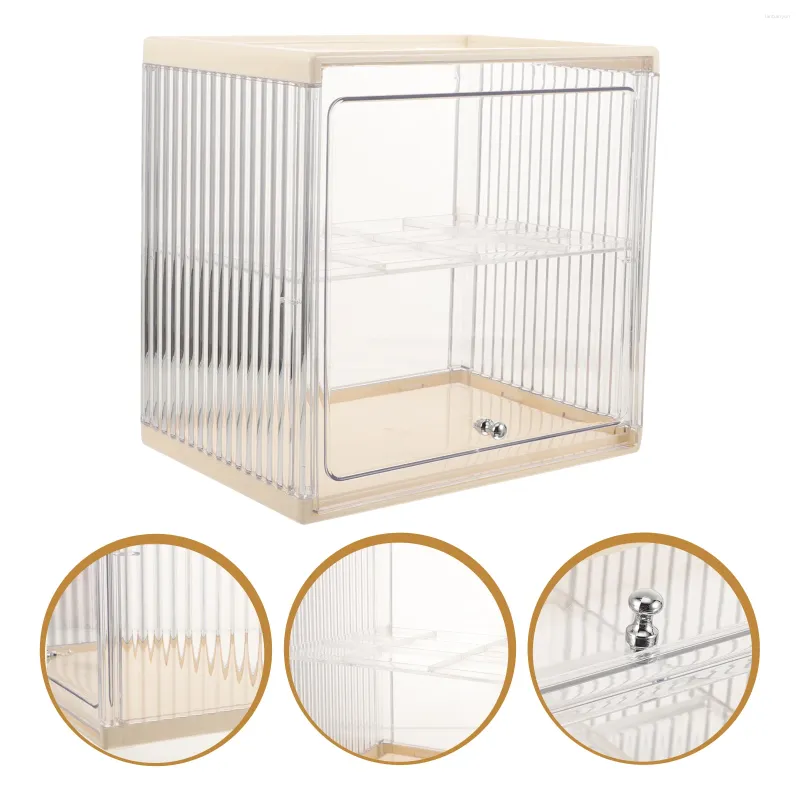 Double Layer Bread Bins Kmart Organizer For Countertop Ideal For Bakery