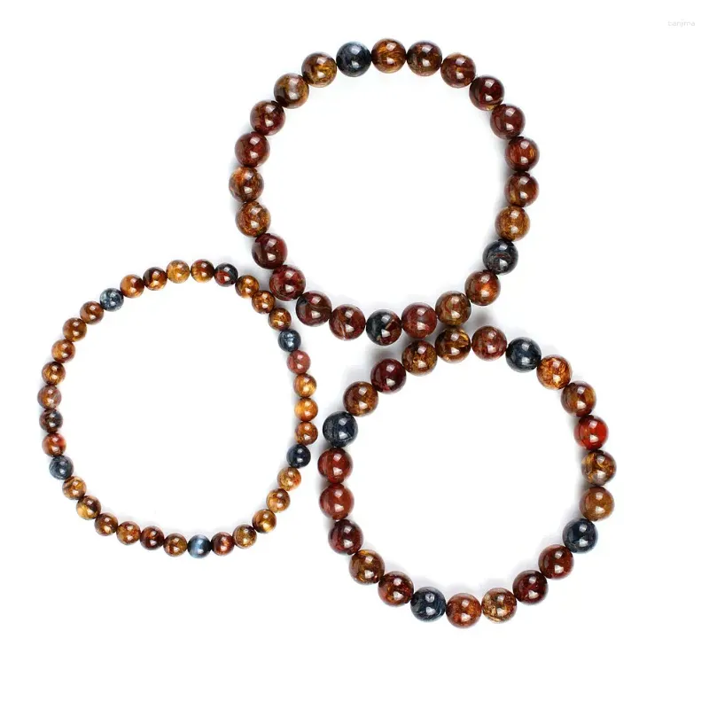 Strand Fashion Pietersite Bracelet Natural Stone Loose Beads 8 Mm For Women Men Friend Birthday Holiday Gift