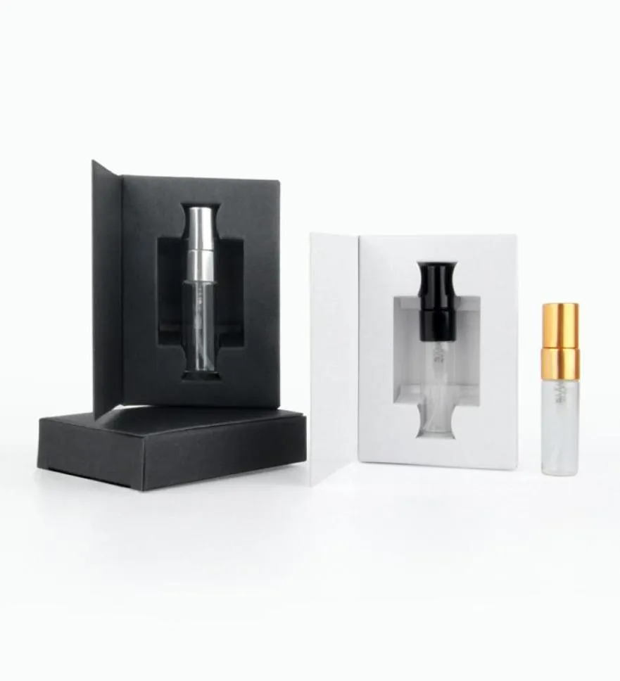 100 PiecesLot 3ml caixas de embalagem mini frasco de perfume com atomizador e frasco de perfume de vidro3674804