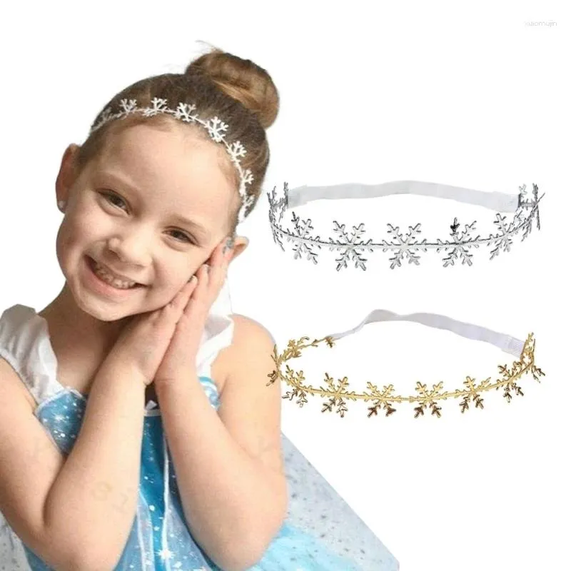 Haaraccessoires Baby Kids Meisjes Prinses Kerst Sneeuwvlokken Hoofdband Geboren Tiara Xmas Band Hoofddeksels Pography Props